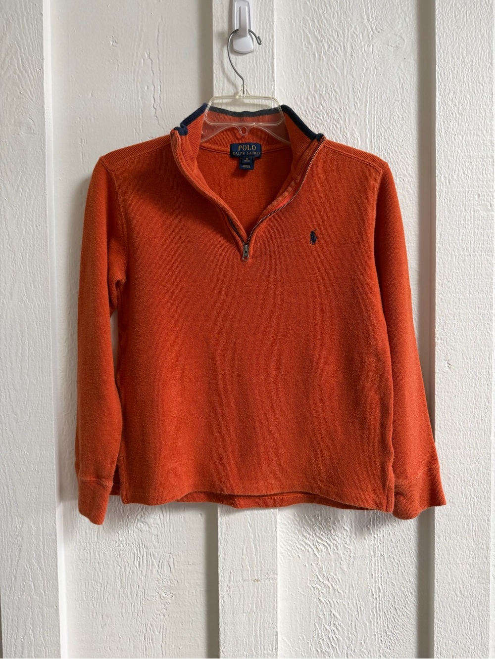 Polo Ralph Lauren Vintage Orange Quarter Zip sweater - boys medium